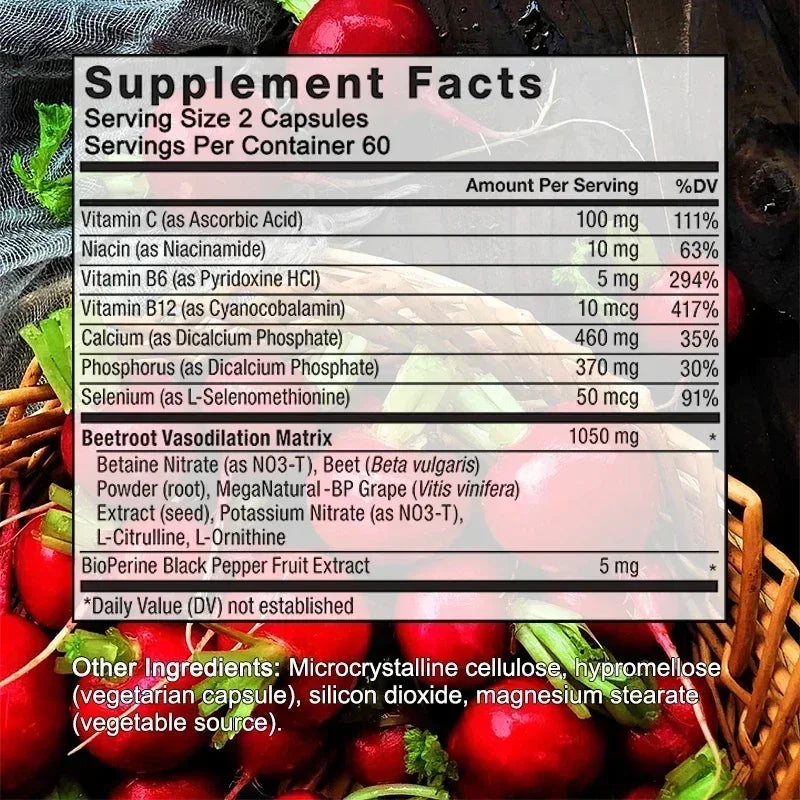 Organic Beetroot & Black Pepper Capsules